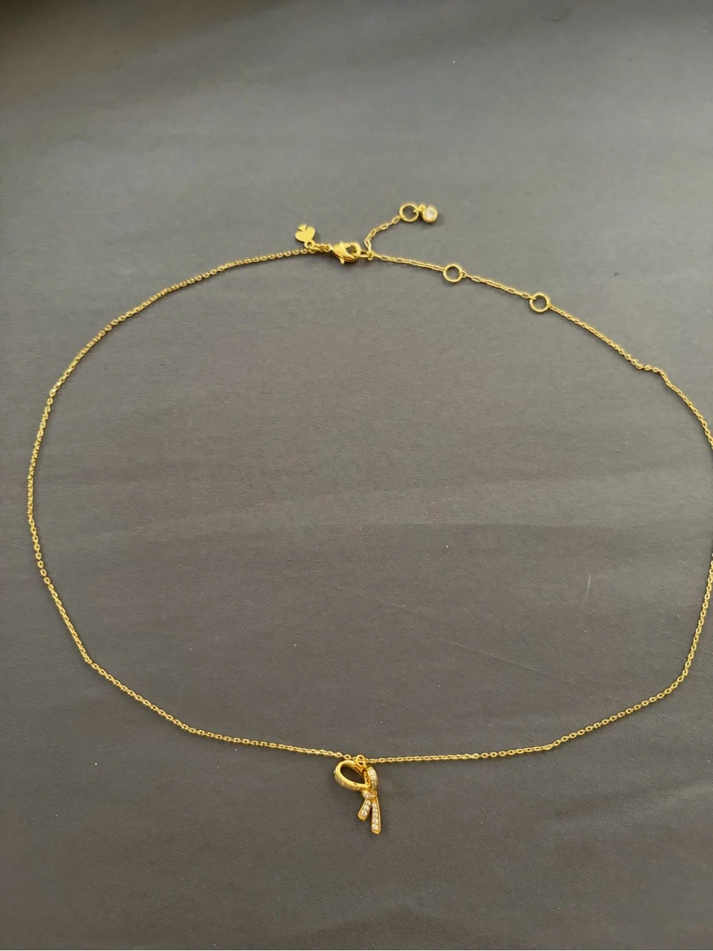 Kate Spade All Tied Up Pave Mini Pendant Necklace
